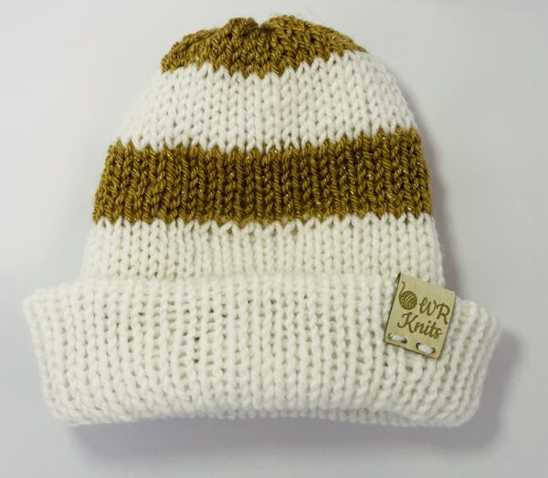 Gold and White Hat / Beanie